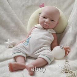 COSDOLL 18.5 in Reborn Baby Dolls Full Body Platinum Silicone Lifelike BOY Dolls