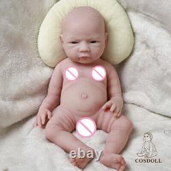 COSDOLL 18.5 in Reborn Baby Dolls Full Body Platinum Silicone Lifelike BOY Dolls