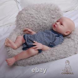 COSDOLL 18.5 inch Full Silicone Body Newborn Handmade Reborn Baby Dolls Boy Doll