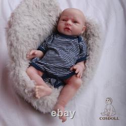 COSDOLL 18.5Full Silicone Reborn Baby Dolls Newborn Handmade Open Eyes BOY Doll