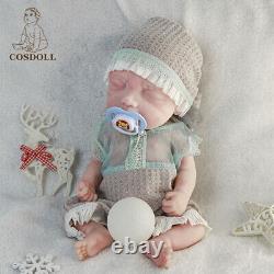 COSODLL 15.7 in Newborn Baby Dolls Reborn Baby Platinum Full Silicone Baby Doll