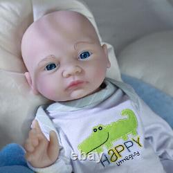 COSODLL 17 Reborn Girl Full Body Platinum Silicone Baby Dolls Open Eyes Newborn