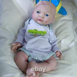 COSODLL 17 Reborn Girl Full Body Platinum Silicone Baby Dolls Open Eyes Newborn