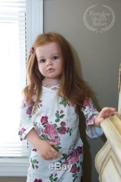 CUSTOM ORDER Child Size Reborn Doll Baby Girl Angelica by Reva Schick Mannequin
