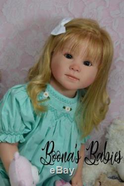 CUSTOM ORDER Reborn Doll Toddler Girl Luca By Ping Lau Human Hair Glass Eyes