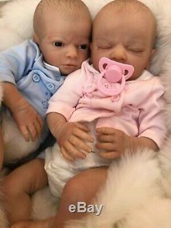 Cherish Dolls Realborn Twins Clyde And Carice Reborn Doll Baby Boy Girl 18