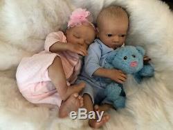 Cherish Dolls Realborn Twins Clyde And Carice Reborn Doll Baby Boy Girl 18