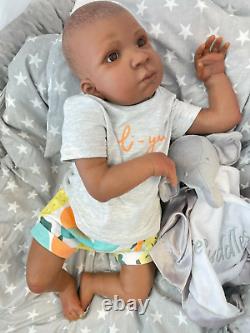 Cherish Dolls Reborn Baby Boy Doll Milo 22 5lb 4oz African American Ethnic Uk