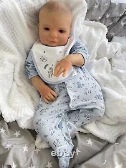 Cherish Dolls Reborn Baby Boy Stefan Wide Awake Realistic 22 Painted Hair Uk