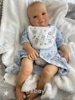 Cherish Dolls Reborn Baby Boy Stefan Wide Awake Realistic 22 Painted Hair Uk