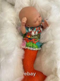 Cherish Dolls Reborn Baby Fantasy Mermaid Alesea 15 1lb 9oz Orange Handmade Uk
