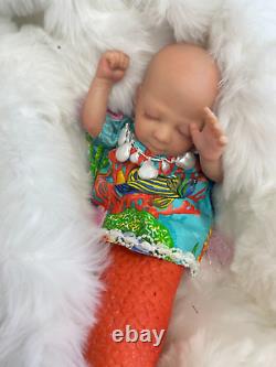 Cherish Dolls Reborn Baby Fantasy Mermaid Alesea 15 1lb 9oz Orange Handmade Uk