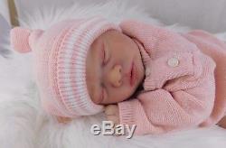 Custom Reborn Baby Realborn Doll Sleeping Ana kit 19 Long Beautiful