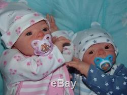 Custom made reborn newborn fake baby living doll Twins boy girl All your choice