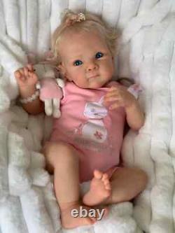 Cute Reborn Baby Girl Newborn Doll Lifelike Rooted Hair Child Toy kids Best Gift