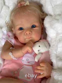 Cute Reborn Baby Girl Newborn Doll Lifelike Rooted Hair Child Toy kids Best Gift