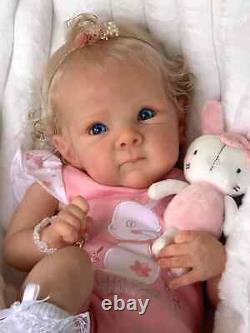 Cute Reborn Baby Girl Newborn Doll Lifelike Rooted Hair Child Toy kids Best Gift