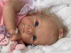 Cute Reborn Baby Girl Newborn Doll Lifelike Rooted Hair Child Toy kids Best Gift