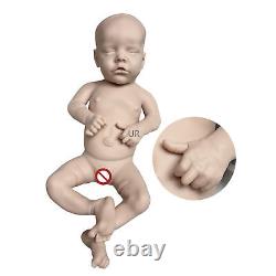 DIY Unpainted 45cm Reborn Bebe Doll Soft Full Silicone Asleep Newborn Baby Gift