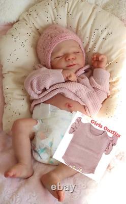 Deluxe Bebe Reborn Girl, Cuddly Full Body Silicone, Realistic Reborn Baby Girl