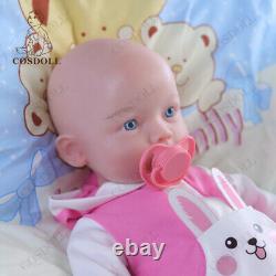 Drink-Wet Systen 18'' Platinum Silicone Reborn Baby Dolls Realistic Newborn Girl