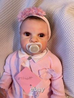 ELLIOTT Awake reborn girl Bountiful baby Elliott Awake Weighted to 7.46 lb