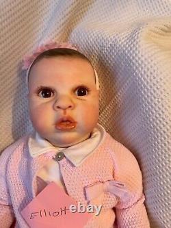 ELLIOTT Awake reborn girl Bountiful baby Elliott Awake Weighted to 7.46 lb