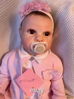 ELLIOTT Awake reborn girl Bountiful baby Elliott Awake Weighted to 7.46 lb