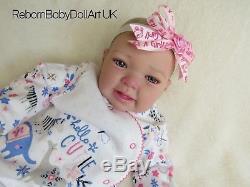 Eyes Open Happy Reborn Baby Girl Doll by RebornBabyDollArtUK