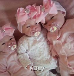 Eyes Open Reborn Baby GIRL Doll in pink. #RebornBabyDollArtUK