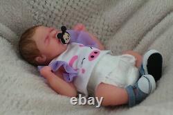 FULL BODY Miniature SILICONE BABY Girl Drink and wet