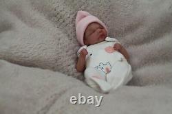 FULL BODY Miniature SILICONE BABY girl with incubator
