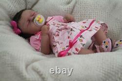 FULL BODY SILICONE BABY Girl Micro preemie DRINK AND WET