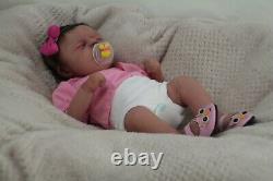 FULL BODY SILICONE BABY Girl Micro preemie DRINK AND WET