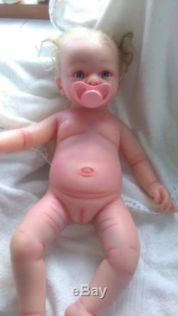FULL BODY, SOLID SILICONE REBORN BABY GIRL DOLL, BIG BABY. So sweet