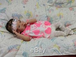 FULL Body SOLID SILICONE Baby GIRL Diamond awake #6 DRINK/WET with armatures