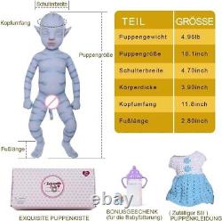 Farious 18.5 Full Silicone Reborn Baby Doll Blue Boby Doll Girl
