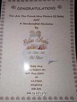 Finest Q, Realborn baby Amy? Expertly Made By Artist Gill Gibson, WithBirth Cert