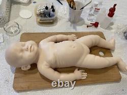 Full Body Reborn Silicone Baby Girl Doll Unpainted COA 20 Soft Silicone Baby