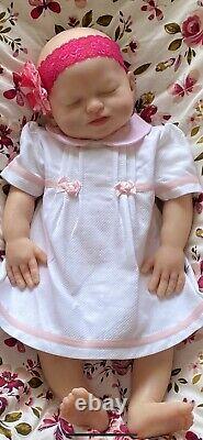 Full Body Reborn Silicone Baby Girl Doll Unpainted COA 20 Soft Silicone Baby