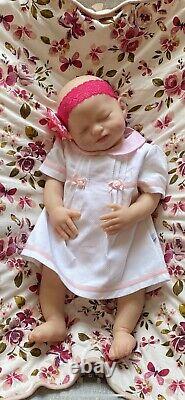 Full Body Reborn Silicone Baby Girl Doll Unpainted COA 20 Soft Silicone Baby