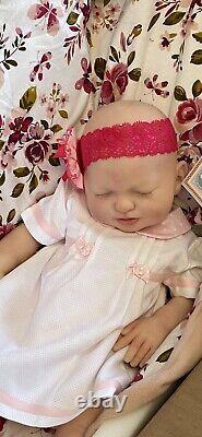 Full Body Reborn Silicone Baby Girl Doll Unpainted COA 20 Soft Silicone Baby