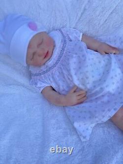 Full Body Reborn Silicone Baby Girl Doll Unpainted COA 20 Soft Silicone Baby