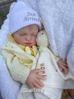 Full Body Reborn Silicone Baby Girl Doll Unpainted COA 20 Soft Silicone Baby