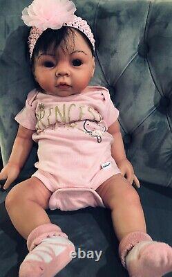 Full Body Silicone Baby Girl 7lbs 20in hand painted ooak