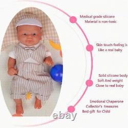 Full Body Silicone Reborn Baby Doll 14 inch 1.65kg Realistic Lifelike Boy Doll