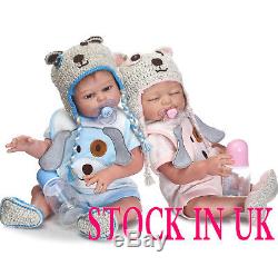 Full Body Silicone Reborn Baby Realistic Girl Boy Doll Newborn Doll Twins Toys