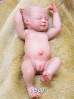 Full Body Silicone Reborn Newborn Preemie Babies Girl Doll Sleeping Baby 10
