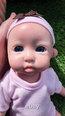 Full Body Soft Silicone Baby Reborn doll lifelike newborn Girl Ivy 28 cm