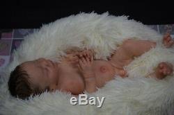 Full Body Soft Solid girl PREMATUR16Silicone Baby doll/REBORN SILICONA